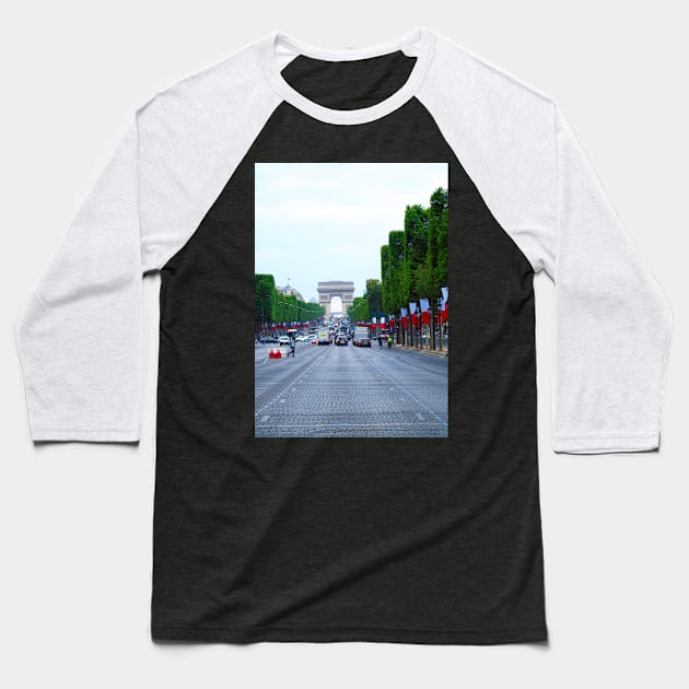 Paris arc de Triomphe Baseball T-Shirt by OLHADARCHUKART